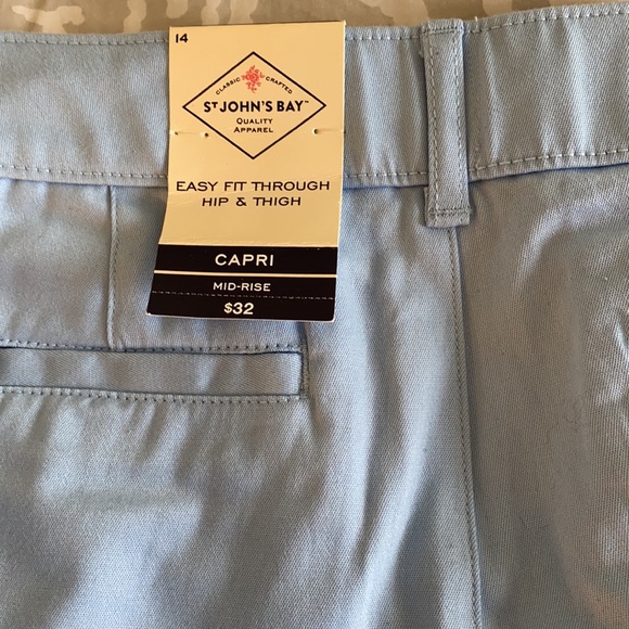 NWT Summer Ready Slimming Baby Blue Capri Size 14 - Picture 3 of 5